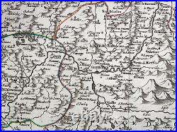 Dauphine France 1751 Robert De Vaugondy Large Antique Map In Colors 18th Century