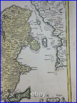 Denmark Islands Jb Homann 1720 Large Antique Copper Engraved Map 18th Century