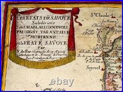 Estats De Savoye France Italy 1705 Nicolas De Fer Antique Map 18th Century