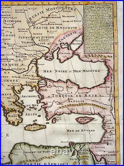 Europe 1720 Henri Chatelain Very Large Antique Map 18th Century