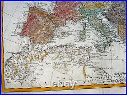 Europe 1743 Homann Heirs & Haas Large Antique Engraved Map 18th Century