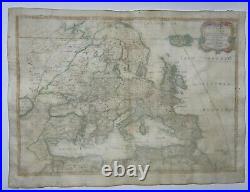 Europe Dated 1650 Nicolas Sanson D'abbeville Large Antique Map 17th Century