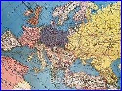 Europe In 1939 World War II Blondel La Rougery Large Original Map 20th Century