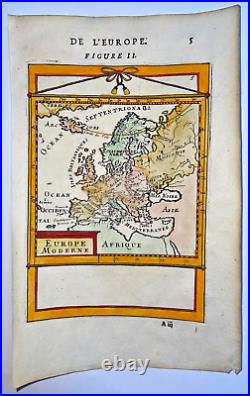 Europe Moderne 1683 Alain Manesson Mallet Antique Engraved Map 17th Century