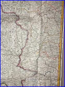Europe Napoleonic War 1813 E. Collin Very Large Antique Map 19th Century