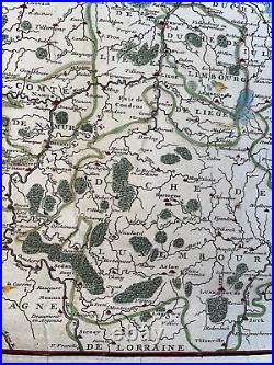 FLANDERS HOLLAND c. 1710 NICOLAS DE FER LARGE ANTIQUE MAP 18TH CENTURY