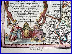 FRANCE GALLIA 1730 Matthias SEUTTER LARGE NICE ANTIQUE MAP 18TH CENTURY