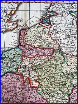 FRANCE GALLIA 1730 Matthias SEUTTER LARGE NICE ANTIQUE MAP 18TH CENTURY