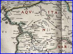 FRANCE GALLIAE VETERIS 1642 WILLEM BLAEU LARGE ANTIQUE MAP 17th CENTURY