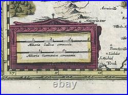 FRANCE LORRAINE 1640 JOHANNES JANSSON LARGE ANTIQUE MAP 17th CENTURY