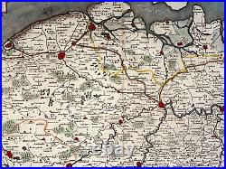 Flandre Espagnole Flandre Hollandoise 1705 N. De Fer Antique Map 18th Century