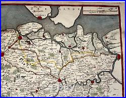 Flandre Espagnole Flandre Hollandoise 1705 N. De Fer Antique Map 18th Century