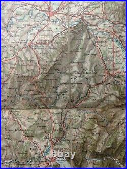 France Annecy Mont-blanc 19th Century Large Detailed Antique Map On Linen