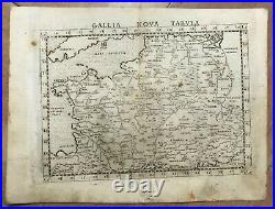 France Flanders 1575 Ptolemy / Ruscelli Antique Engraved Map 16th Century