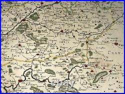 France Isle De France Paris 1651 Nicolas Sanson Large Antique Map 17th Century
