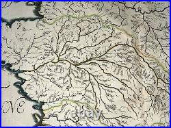 France Map Of Rivers 1641 Nicolas Sanson Large Antique Map 17th Century