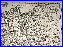 Germany 1756 Robert De Vaugondy Large Antique Map 18th Century