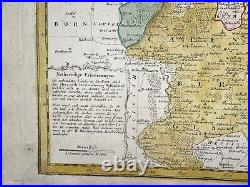 Germany Brunswick Homann Hrs 1762 18th Century Large Antique Engraved Map