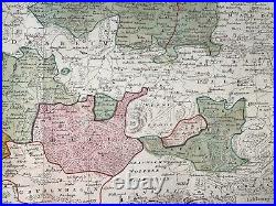 Germany Brunswick Homann Hrs 1762 18th Century Large Antique Engraved Map