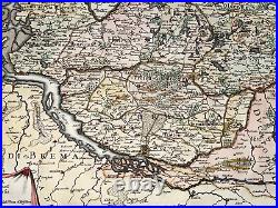 Germany Hamburg 1692 Giacomo De Rossi 17th Century Large Antique Map