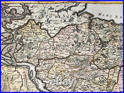 Germany Hamburg 1692 Giacomo De Rossi 17th Century Large Antique Map