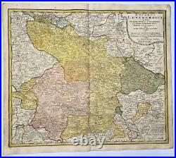 Germany Luneburg Homann Hrs 1765 18th Century Large Antique Engraved Map