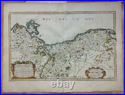 Germany Poland 1654 Nicolas Sanson Unusual Large Antique Map 17th Century