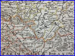 Germany Upper Saxony 1688 Giacomo Rossi Large Antique Engraved Map 17th Century