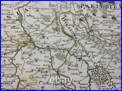 Germany Upper Saxony 1688 Giacomo Rossi Large Antique Engraved Map 17th Century