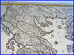 Greece Antique 1752 Robert De Vaugondy Large Antique Map 18th Century