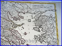 Greece Antique 1752 Robert De Vaugondy Large Antique Map 18th Century