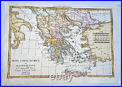 Greece Antique 1780 Rigobert Bonne Antique Map 18th Century
