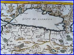Greece La Morea 1686 Vignola De Rossi Large Unusual Antique Map 17th Century