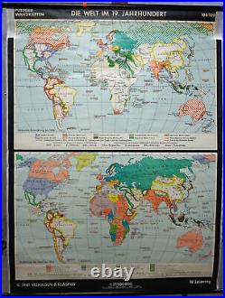 History rollable map world 19 th century