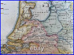 Holland 1780 Rigobert Bonne Antique Engraved Map 18th Century