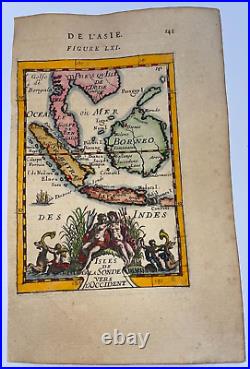 Indonesia Malacca 1683 Alain Manesson Mallet Antique Map 17th Century