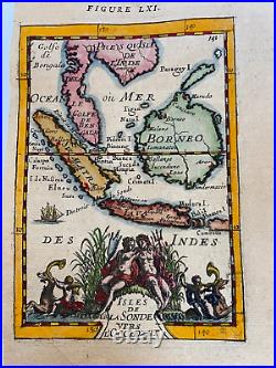 Indonesia Malacca 1683 Alain Manesson Mallet Antique Map 17th Century