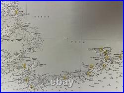 Ireland South & West Coast 1865 (1889) Very Large Antique Sea Chart 19th Century