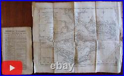 Isle of Wight rare map 1782 Political mag. Portsmouth England harbor Diving Bell
