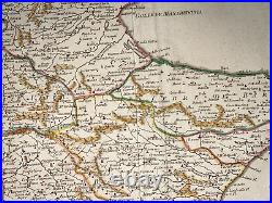 Italy Kingdom Of Naples 1750 Robert De Vaugondy Large Antique Map 18th Century