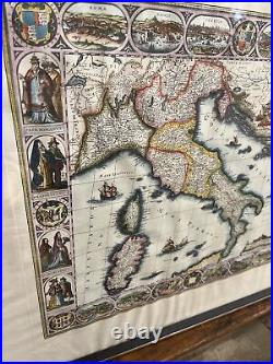 Italy, Nova Italiae Delineatio, old map by Matthäus Merian circa 1650 or so