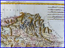 Italy Savoie Piemont Genes Milan 1780 Rigobert Bonne Antique Map 18th Century