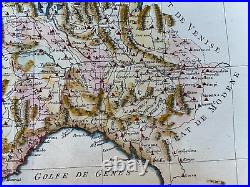Italy Savoie Piemont Genes Milan 1780 Rigobert Bonne Antique Map 18th Century