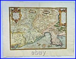 Italy Venise Trieste 1579 Abraham Ortelius Rare Large Antique Map 16th Century