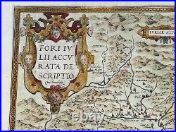 Italy Venise Trieste 1579 Abraham Ortelius Rare Large Antique Map 16th Century