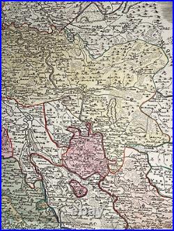 JULIERS CLEVES BERG GERMANY c. 1760 HOMANN HRS LARGE ANTIQUE MAP 18TH CENTURY