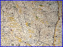 Languedoc France 1640 Willem Blaeu Large Antique Engraved Map 17th Century