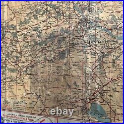 Large Framed Antique Advertising Cycling Map of Perth, Perthshire