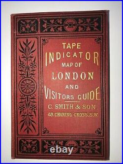 London Large Wall Map 1894 Smith & Son 19th Century On Linen In Its Pocket-book