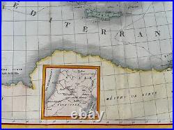 Mediterranean Sea 1811 Pierre Lapie 19th Century Large Antique Map